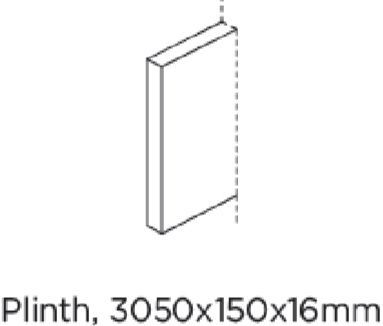 PLINTH 3050X150X16MM - BELSAY